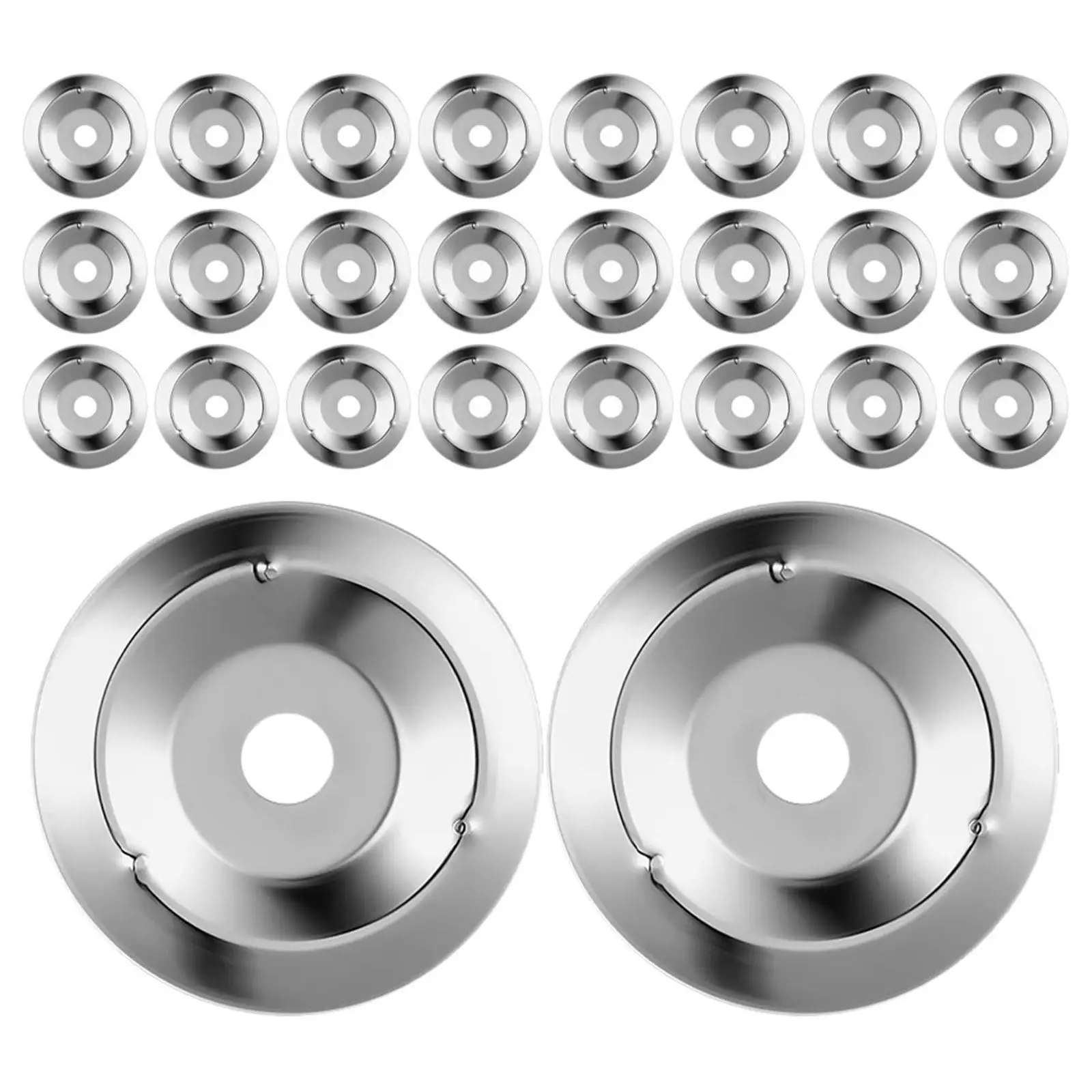 100Pcs Stainless Iron Tambourine Replacement Rings Drum Cymbal Bell Ring for Hand Percussion Music Education Live Performance