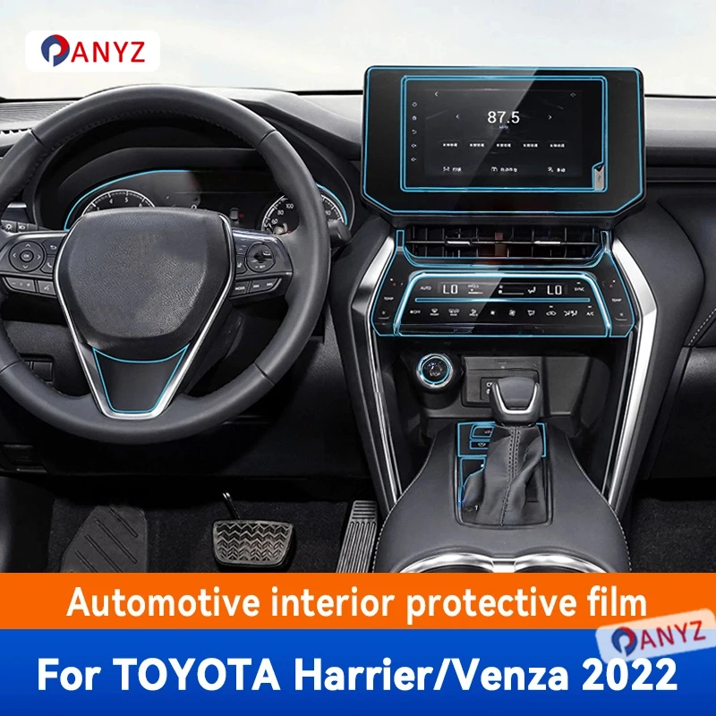 

For TOYOTA Harrier Venza 2022 Car Panel Film Dashboard Screen Protective Sticker Interior Anti-Scratch Film Accessories