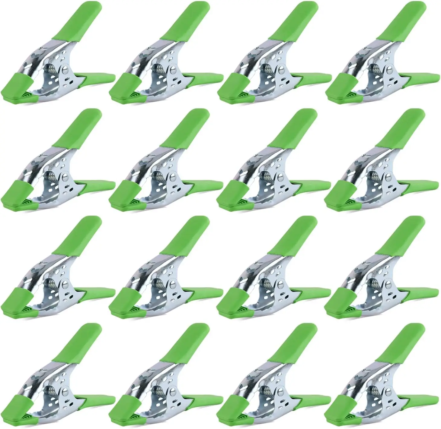 

16-Piece 6-Inch Heavy Duty Spring Clamps, 2.4-Inch Jaw Opening, Non-Slip Grip for Workshop, Photography, Outdoor