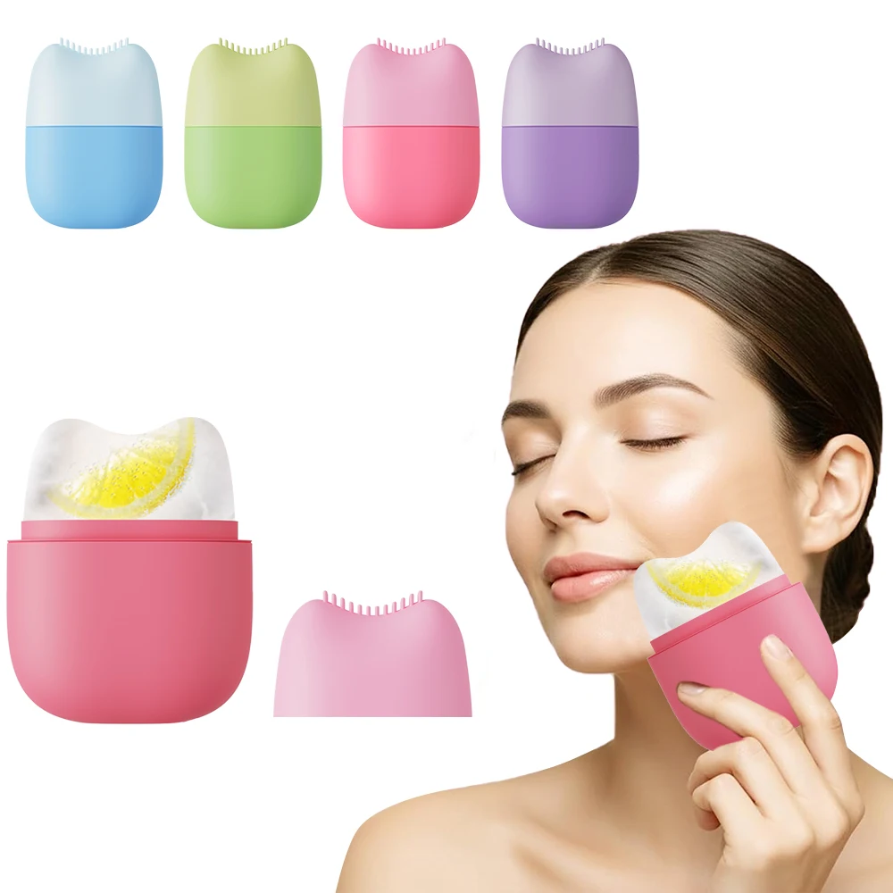 Rolo de Gelo para Rosto e Olhos, Molde de Silicone para Massagem Facial, Alívio de Inchaço, Massageador Facial, Ferramentas de Cuidados com a Pele, Presentes