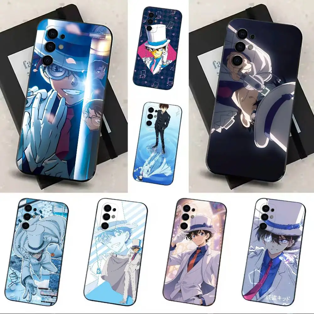 Mystery anime handsome K-Kaito Kid Phone Case Black Soft Case For Samsung S24,S23,S21,S22,S24,S30,S20Ultra Plus