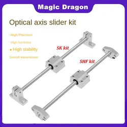 Printer Accessories 8/10/12/16mm Polished Rod Kit Linear Guide Solid Optical Axis Cylindrical Slide Rod Slide Rail Slide Block