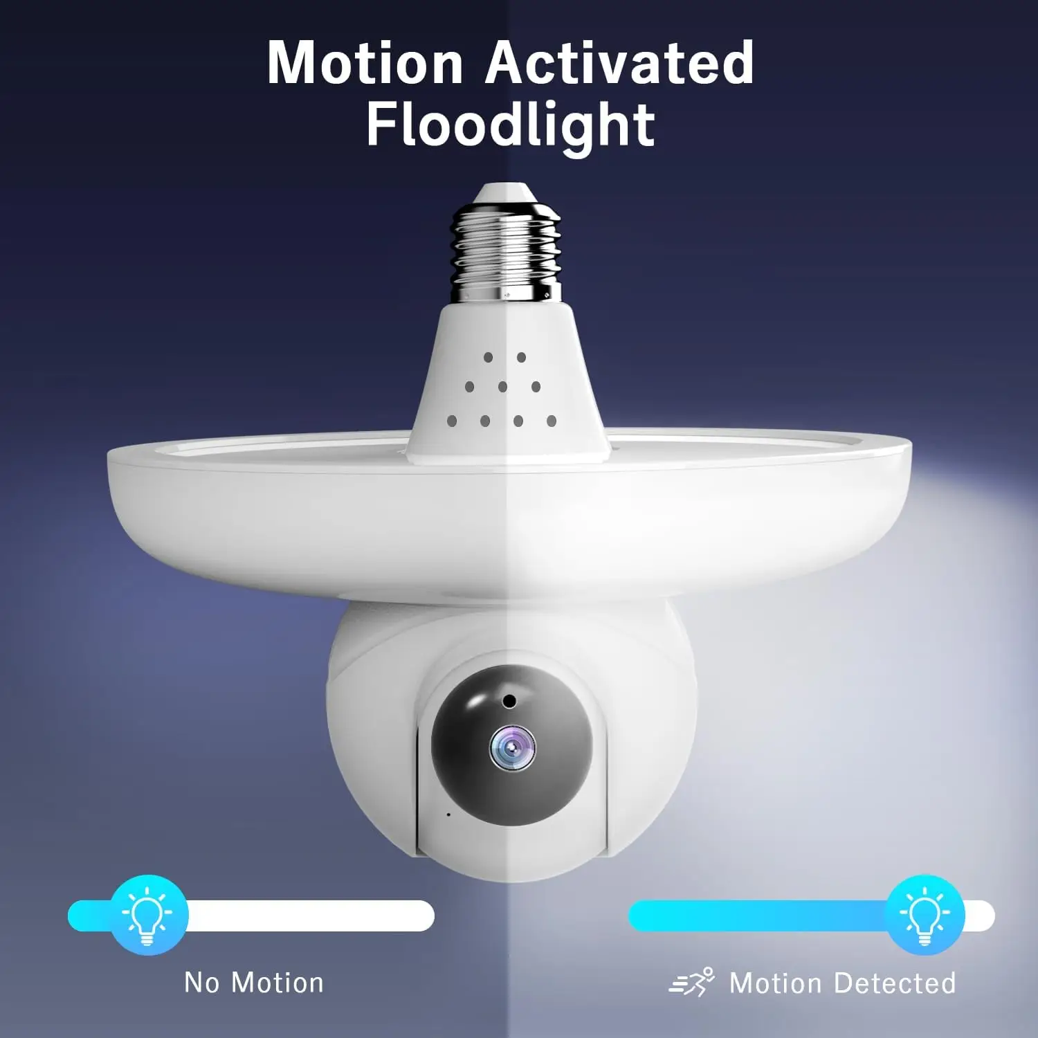Wireless Bulb Camera 3MP HD WiFi Home Security Camera Smart Spotlight Wireless Surveillance Camera Top-Lamp Light Night Vision