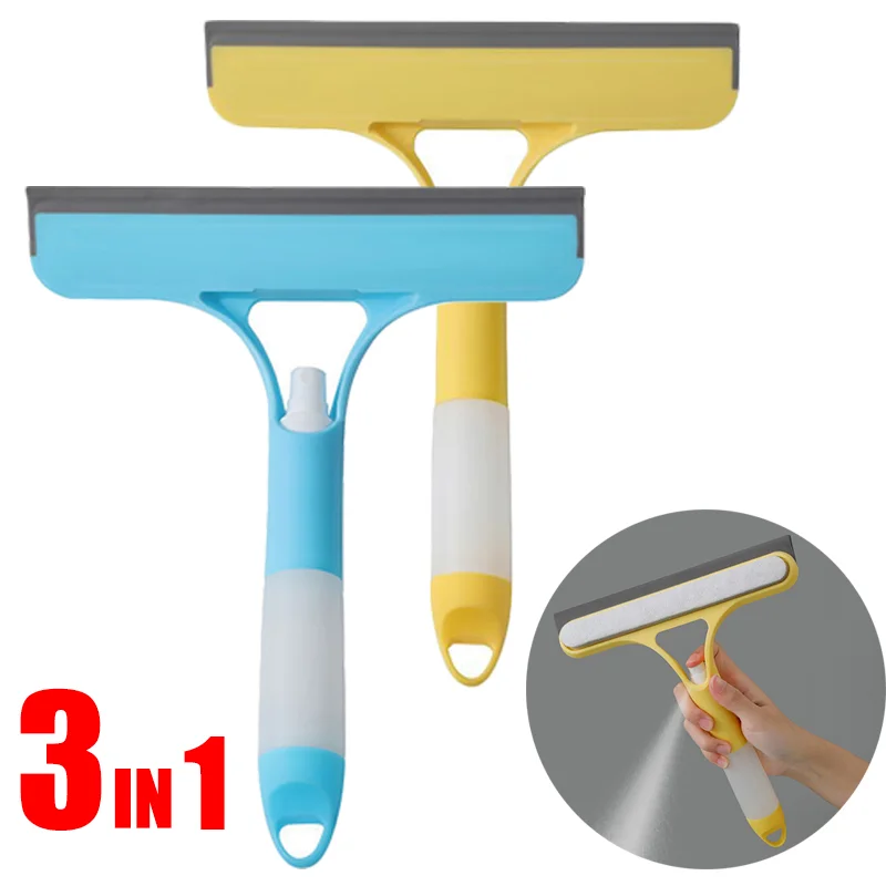 3-IN-1 Multifunctional Car Window Glass  Cleaning Brush Squeegee Spray Sponge Brush Brush Home Window Glass Washing Brushes Tool