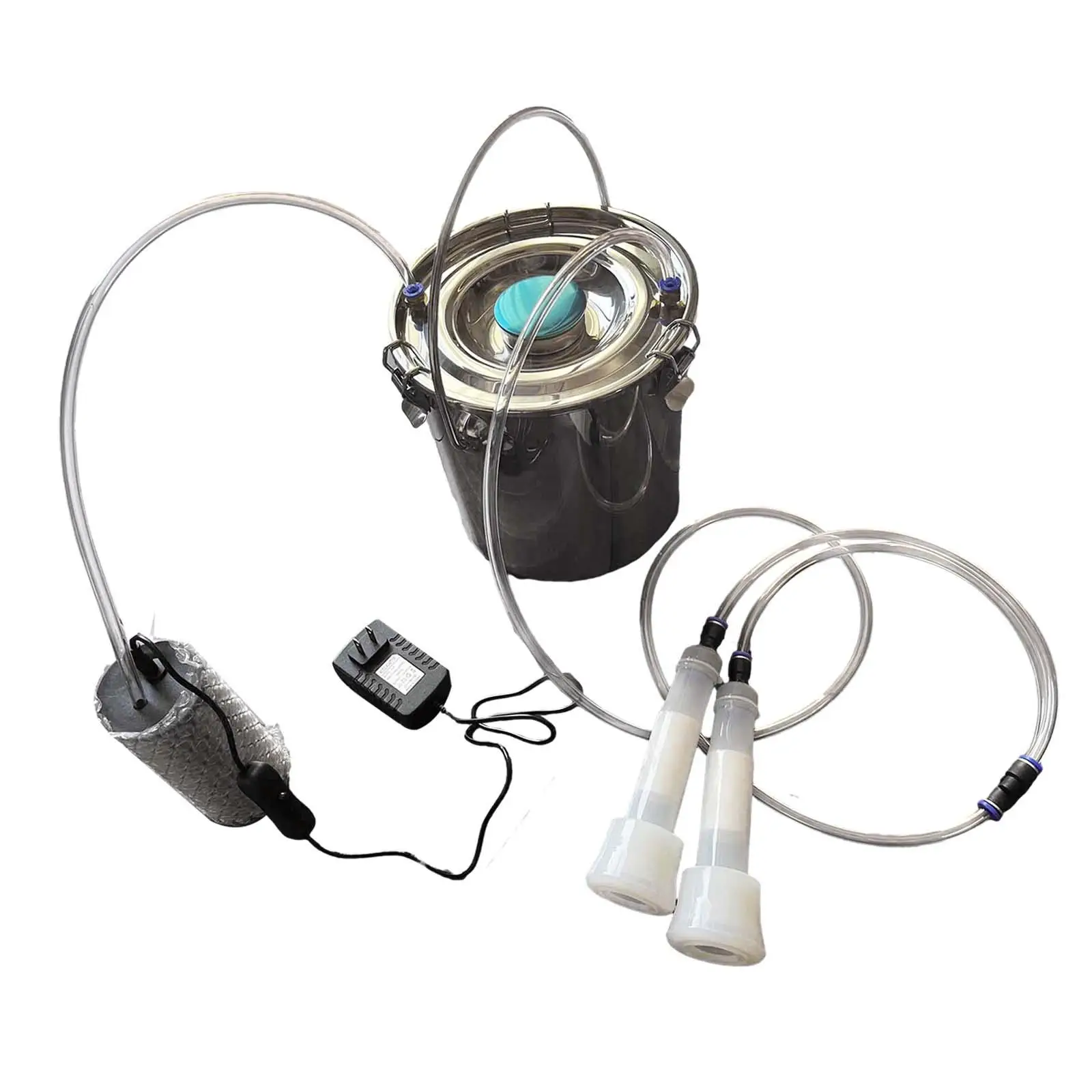 

Electric Milking Machine Portable Sheep Milking Machine Bucket Milker Double Head for Household Milk Sheep Farm Milking Milker