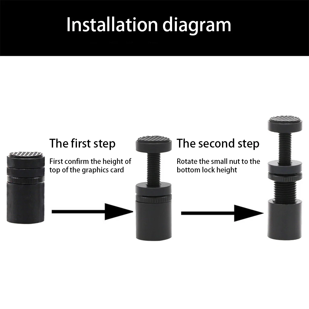 Aluminium Computer Graphics Card Holder Electroplated GPU Support Stand