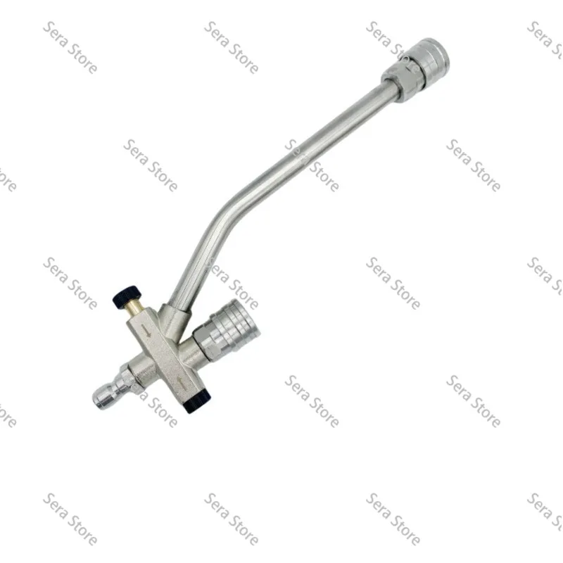 SS Car Wash Double 2in1Valve Extension Rod Snow Foam Spray Gun Foam Cannon Pressure Washer Accessories Spray Gun Quick Switching