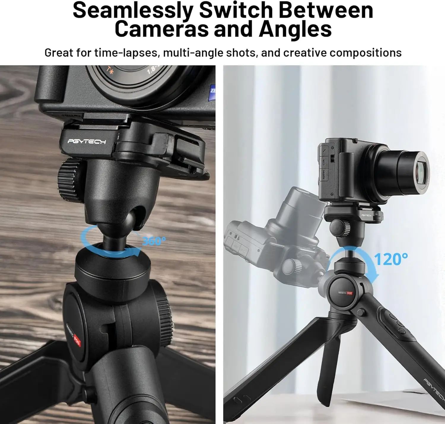PGYTECH MANTISPOD 2.0 Bluetooth Mini Camera Vlogging Tripod|6