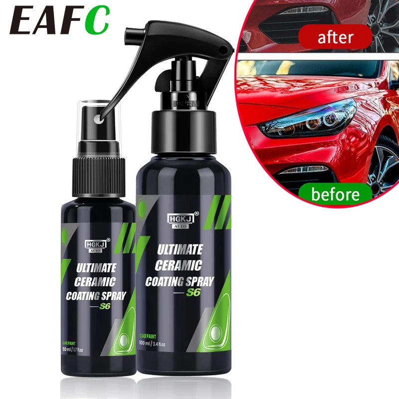 EAFC 50ML/100ML Ceramic Coating for Cars Paint Mirror Shine Crystal Wax Protection Hydrophobic Anti-fouling Auto Car Cleaning