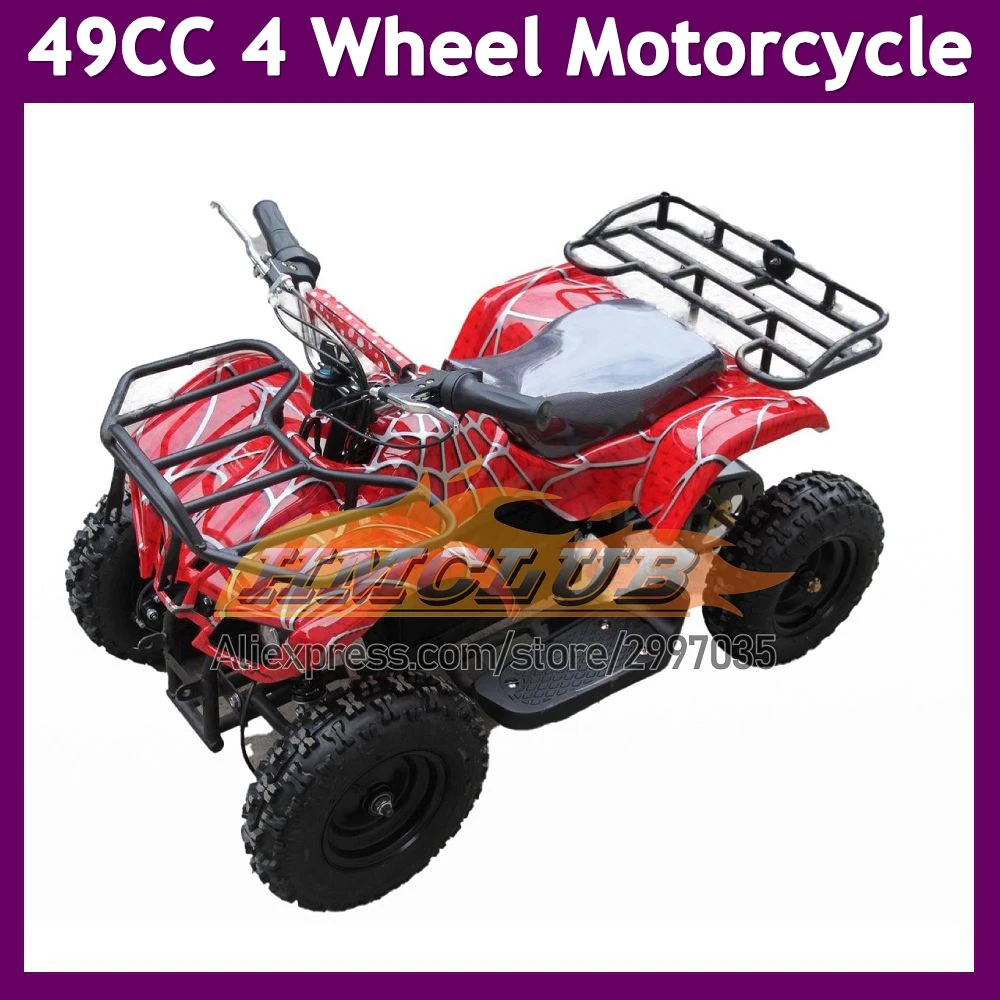 ATV OFF Road Motorcycle 2Stroke 49CC Small MOTO 4-Wheels ATVS Vehicle Burning Oil Mountain Motorbike For Boy Girl Children Gifts