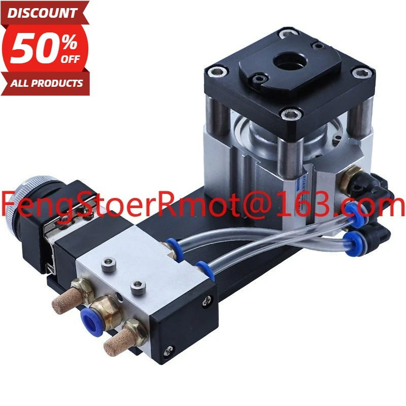Pneumatic edge banding puncher Three-in-one hole Round sticker punching machine Edge banding belt punching
