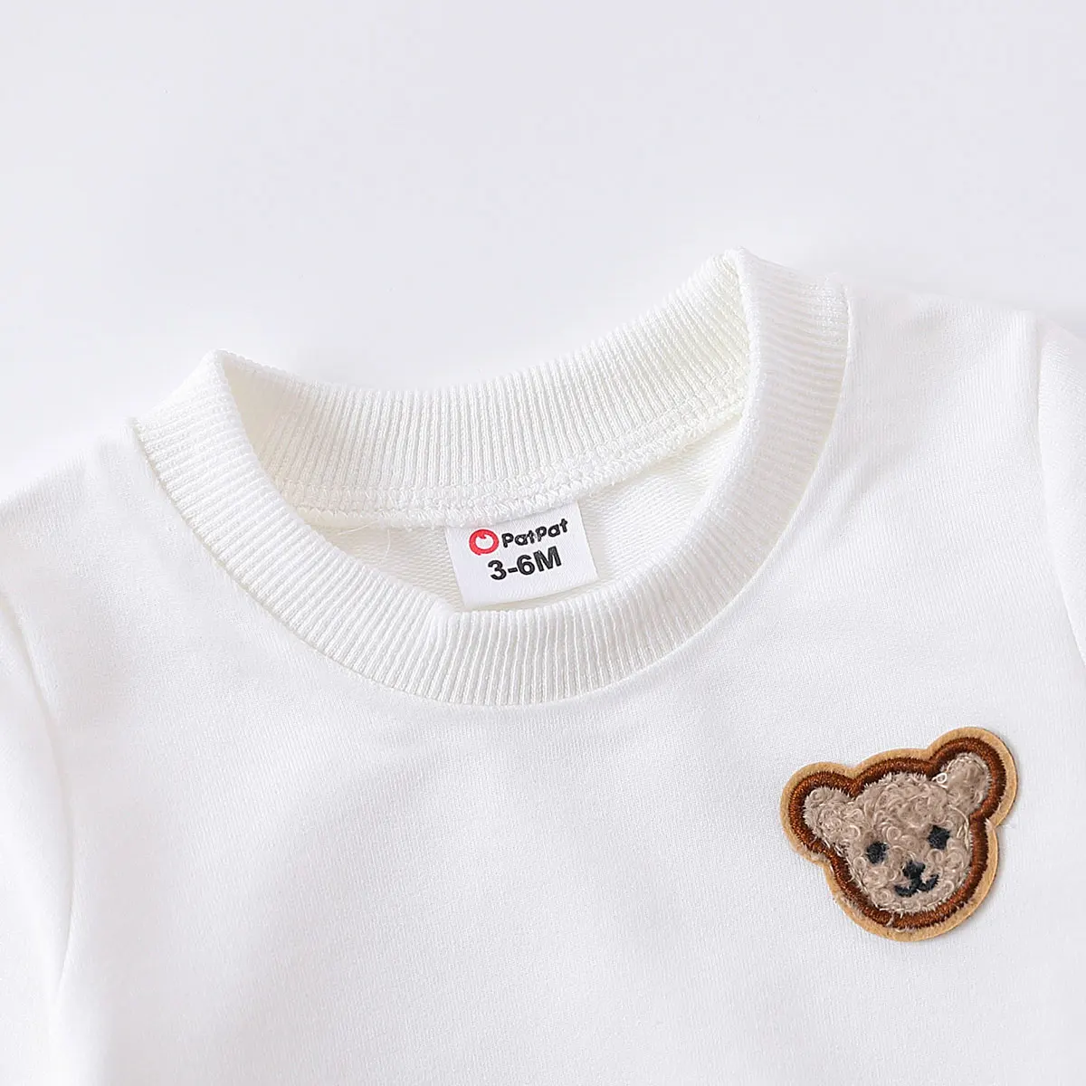 PatPat Baby Girl/Boy Bear Long Sleeve Sweatshirt