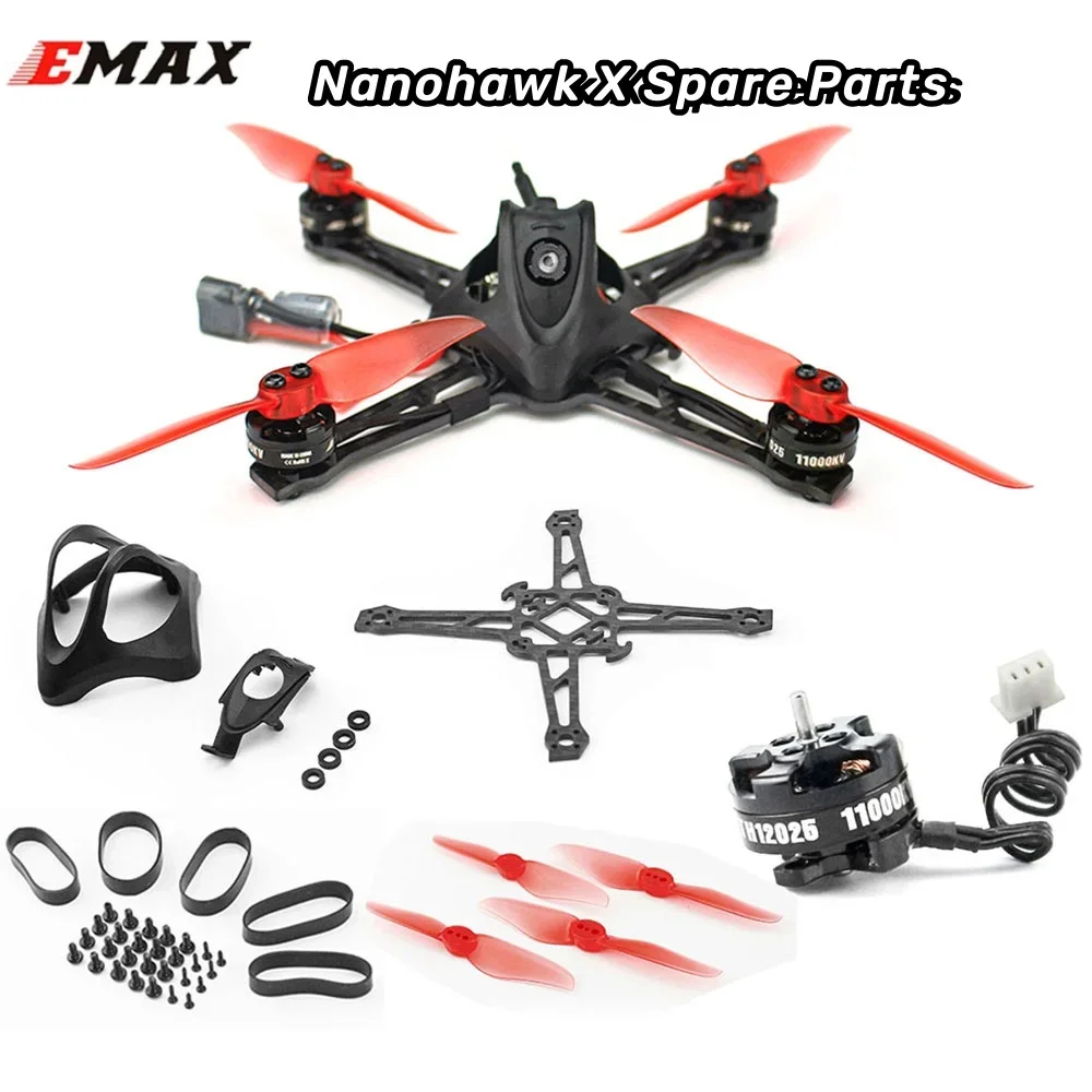 Emax nanohawk x อะไหล่ TH12025หลังคามอเตอร์11000kv 3นิ้ว TH1609โครงคาร์บอนด้านล่างของใบพัด