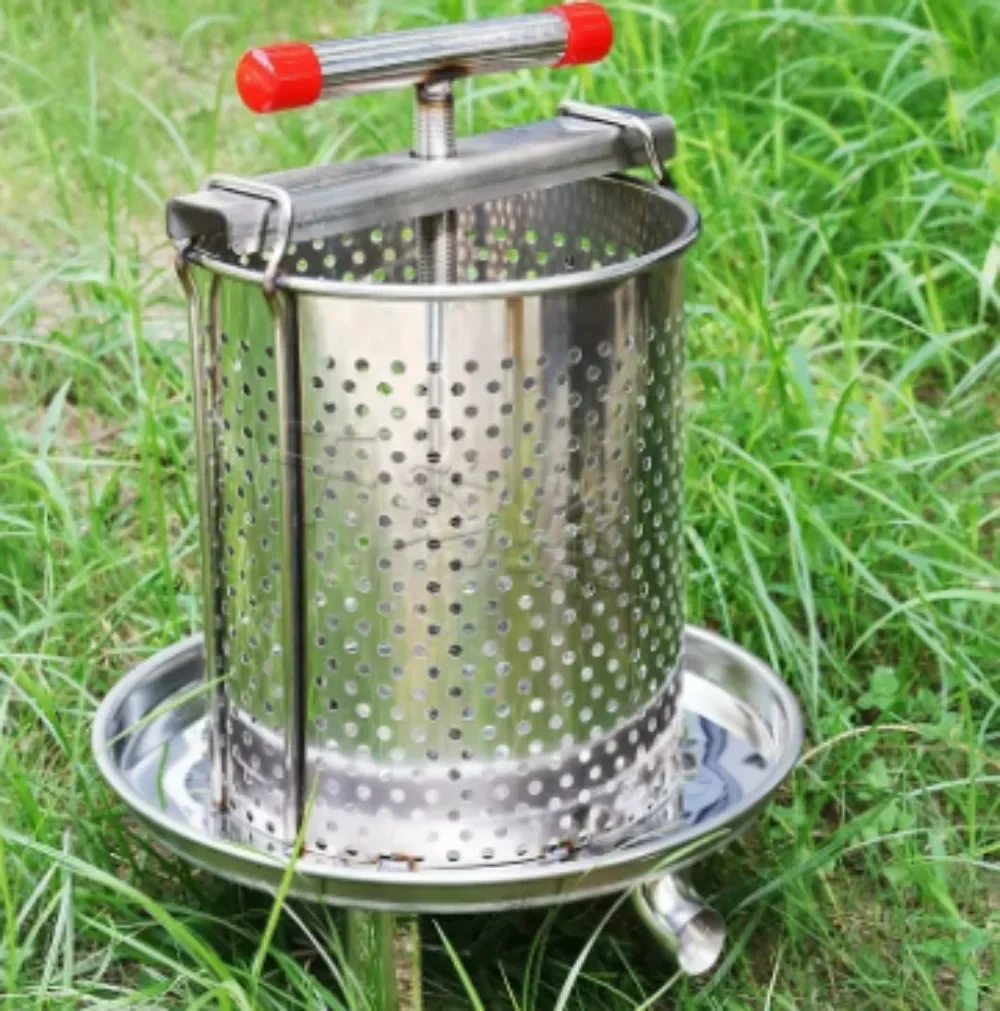 Manual Honey Press Machine Multifunctional Extractor for Beekeeping Wine Making Vegetable Juice Filling