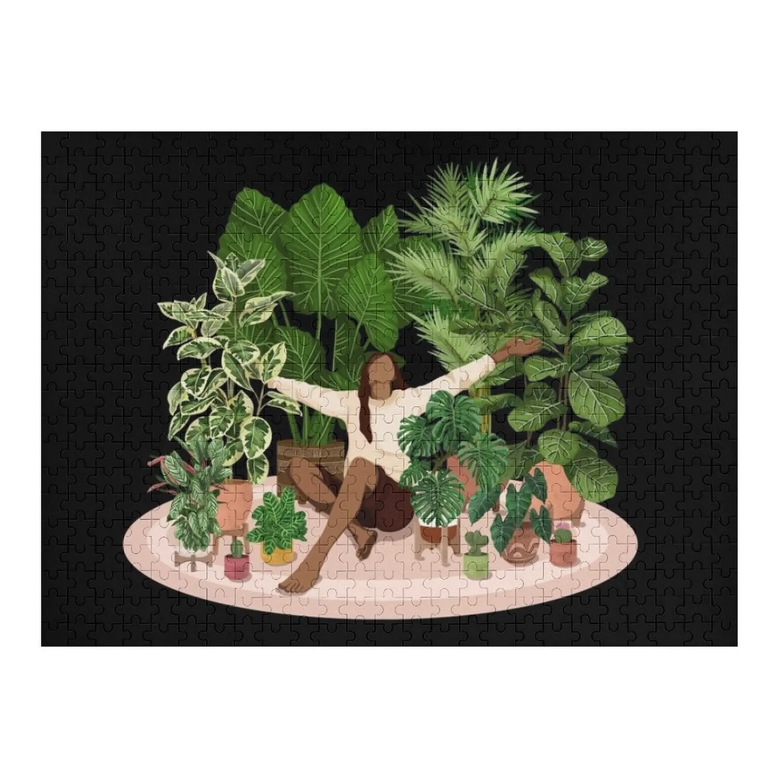 

Никогда не слишком много растений, иллюстрация растений, дамы, головоломка, весы, двигатели, персонализированная игрушка-головоломка