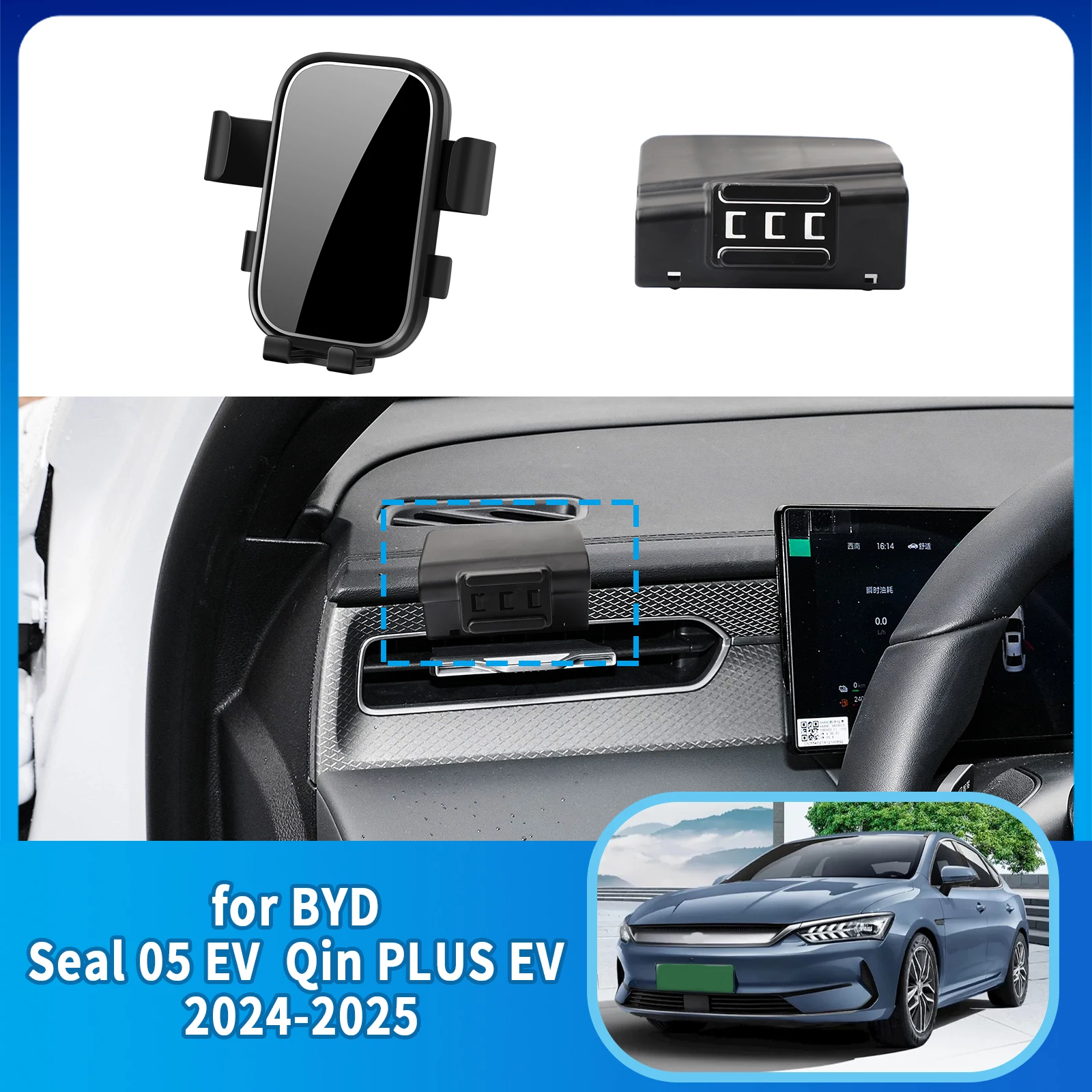

GPS Bracket Navigation Stand Auto Accessories Car Mobile Phone Holder for BYD Seal 05 EV Qin PLUS EV 2024 2025