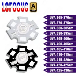 3W 5W LED UV Lamp Light Bulbs UVA Chips Ultraviolet 365nm 370nm 375nm 380nm 385nm 395nm 400nm 410nm 420nm For Scanning Printer