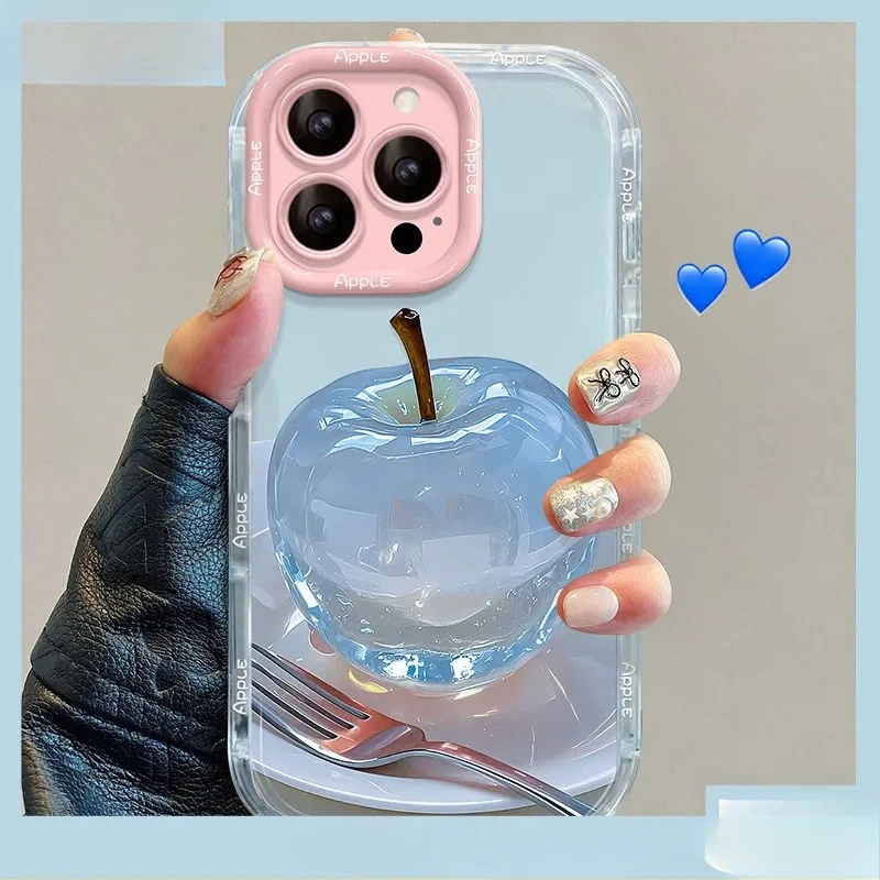 

Suitable for iPhone 16e Crystal Fruit Phone Case 15promax Jelly Cream 14pro All Inclusive 13 Anti Drop 12 Protective Cover