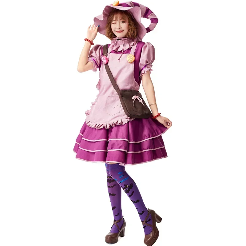 The Candy Sorceress Lulu Costume Adult Maid Apron  Uniform Outfit Women Games  Bitter sweet Lulu Cosplay Costumes For Halloween