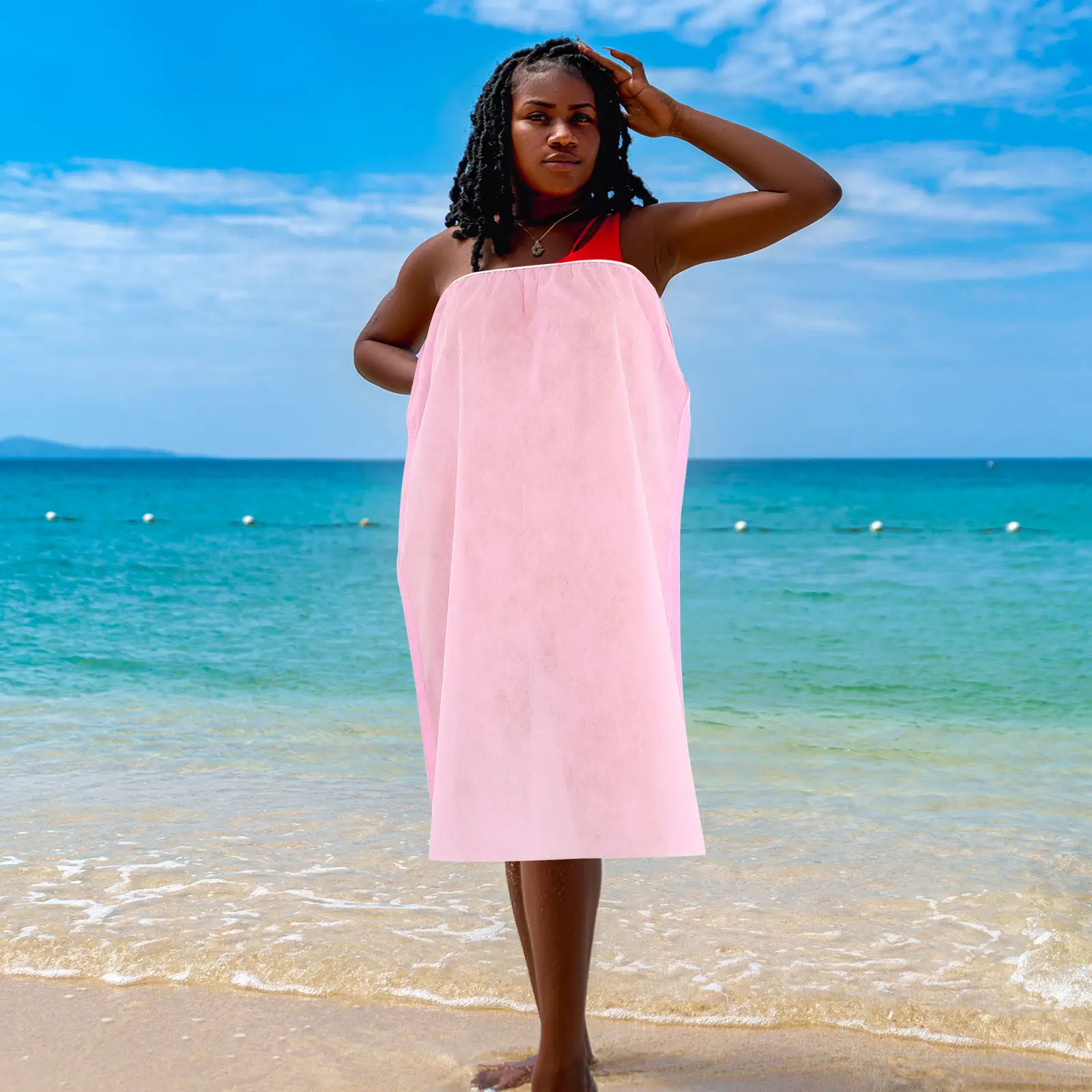 10Pcs Thick Disposable Spa Bath Skirts Elastic Non-Woven Fabric One-Time Use Salon Hotel Bathroom Travel Salon One-Time Bathrobe