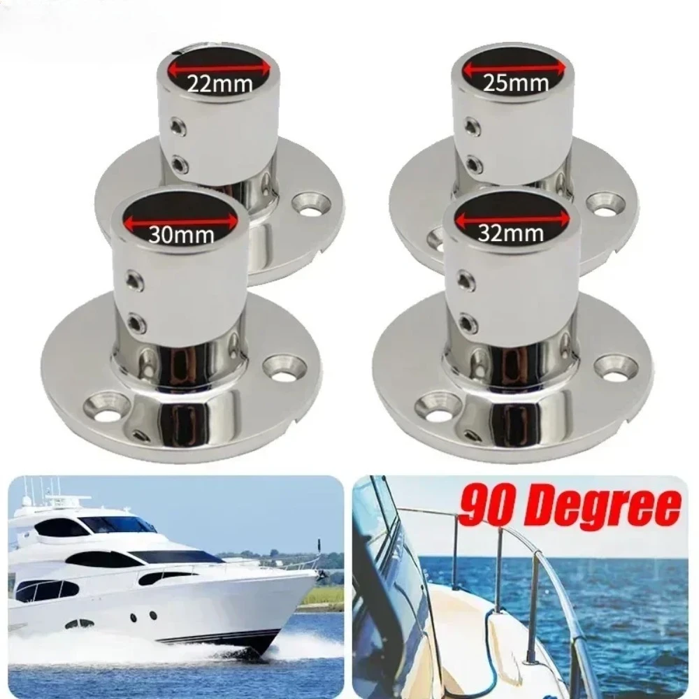 Pasamanos para barco de 22mm/25mm/30mm/32mm, 90 grados, herrajes marinos de acero inoxidable 316, barandilla de mano para embarcación
