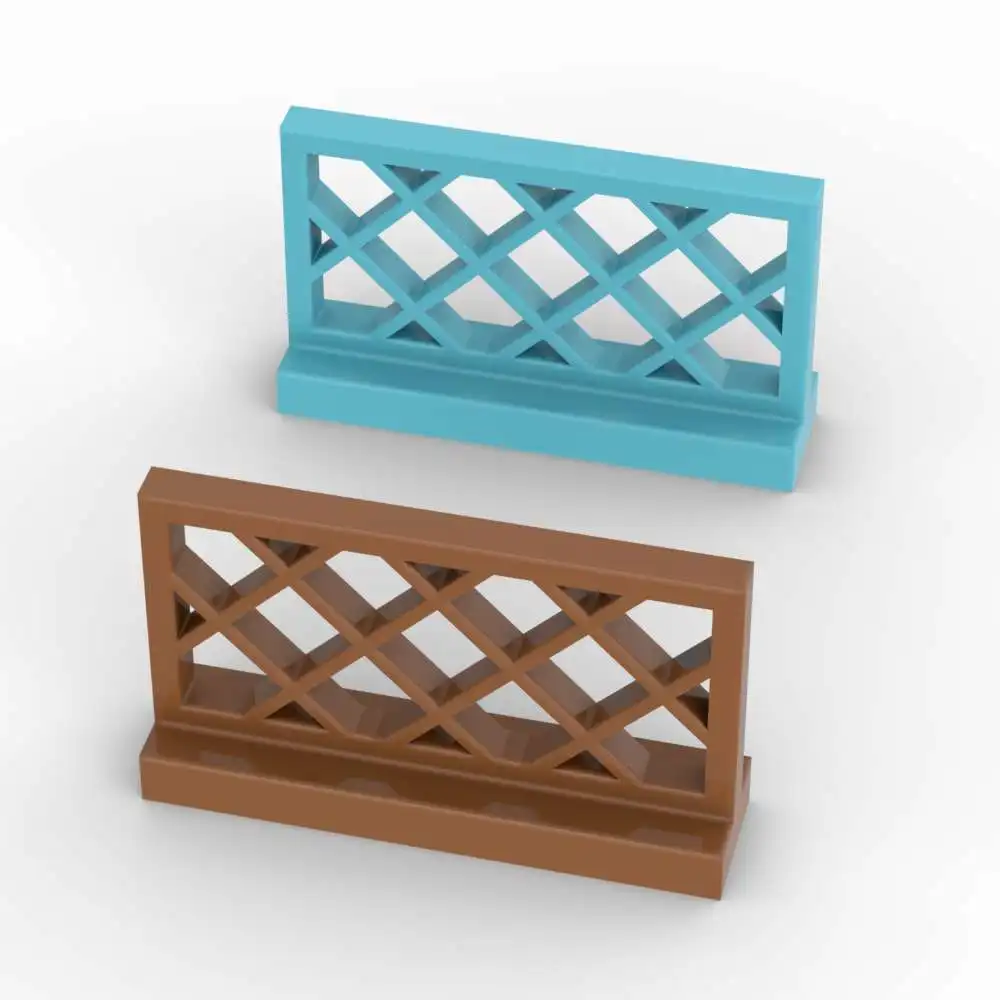 Moc 10 pçs clássico 3185 cerca 1x4x2 bloco de construção treliça empilhamento tijolos substituíveis brinquedo criativo adultos meninos presentes do feriado