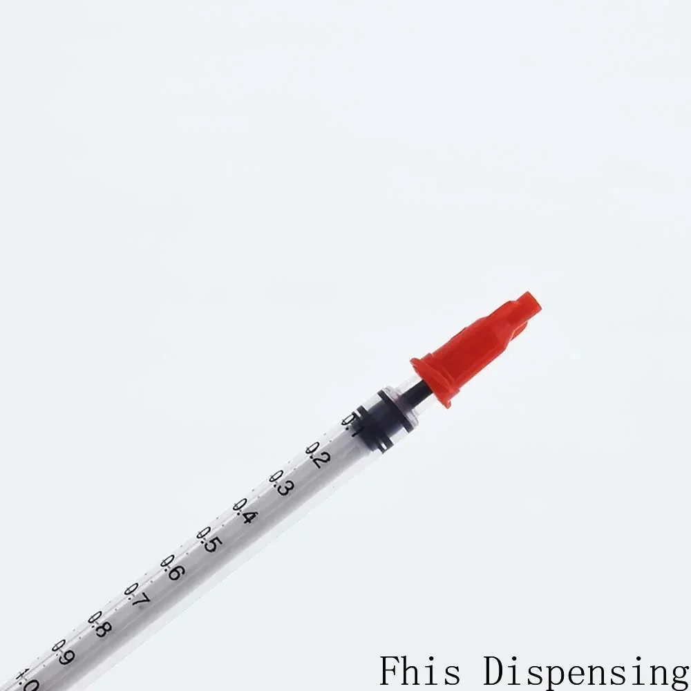 Syringe Tip Orange Cap Hat Pack of 1000 Glue Dispensing