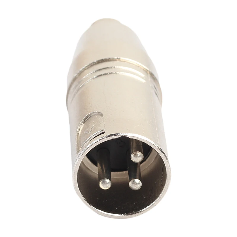 1PCS XLR 3Pin Male to RCA Female Audio Jack Adapter Plug Metal case Connector For Microphone Speaker audio connection