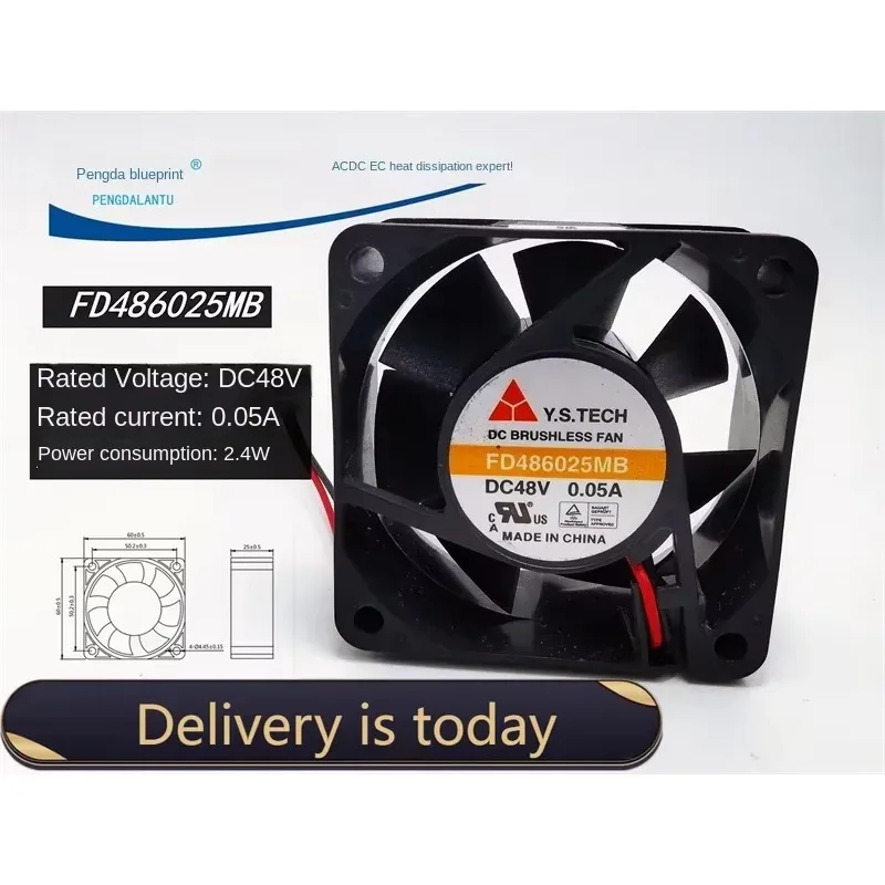 pa 60*60*25MM Fd486025mb 48v0.05a DC Double Ball Bearing 6025 6cm/cm Cooling Fan