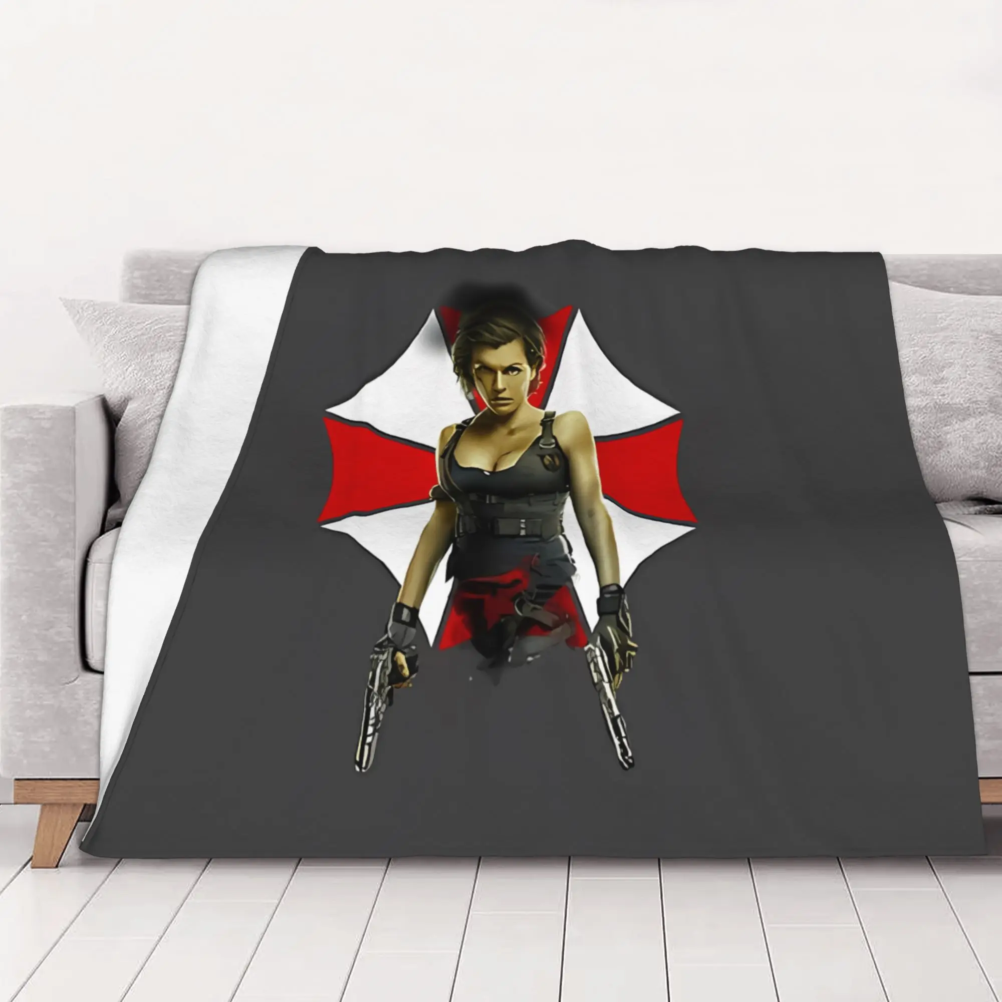 1PC home Cute Room Decor Classic Blanket Throw Blanket Resident Evil Novelty Warm Blanket All Season