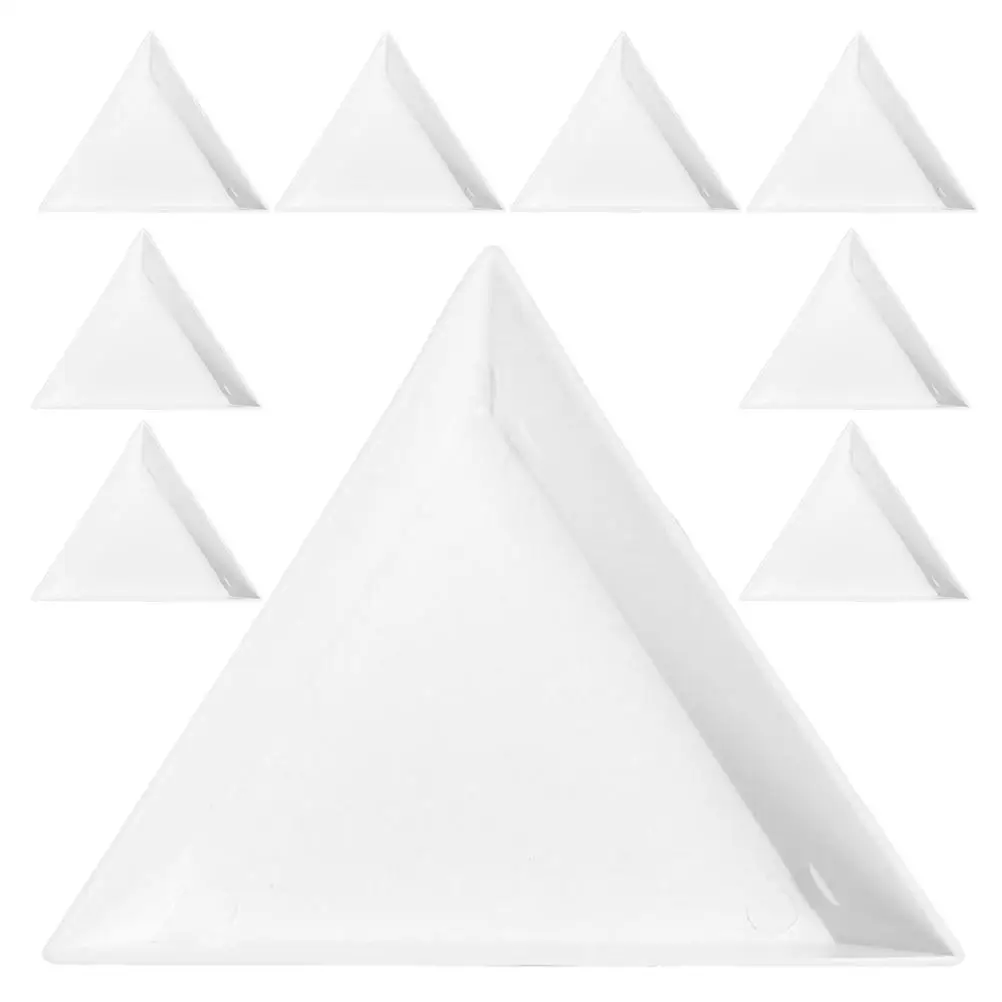 

40 Pcs Triangle Craft Trays Jewelry Plate Rhinestones Plastic Sorting Large Capacity Spacesaving Elegant Design Triangle Bead