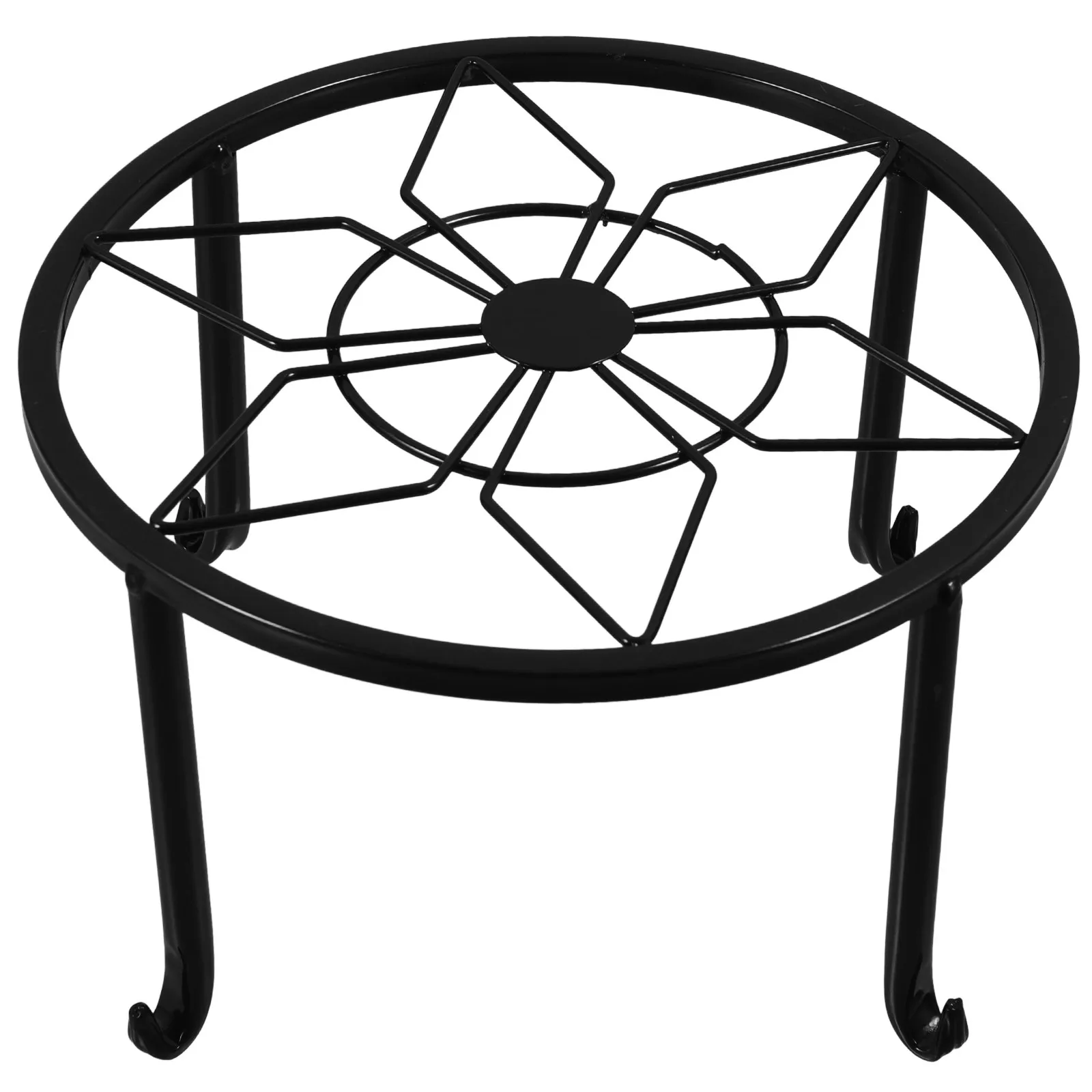 1Pcs Heavy-Duty Iron Balcony Plant Pot Stand for Indoor Outdoor Use Sturdy Potted Plant Rack Decorative Flowerpot Display Shelf