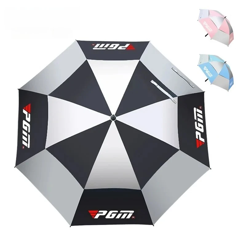Golf Umbrella Double-layer Wear-resistant Rain-proof Sunscreen Fiberglass Material Spring and Summer Automatic Manual YS003