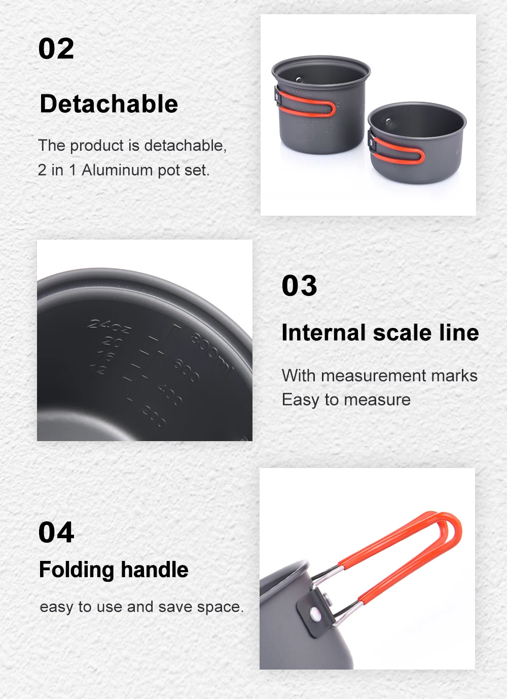 Widesea Camping Tableware Outdoor Cooking Set Camping Cookware Travel Tableware Pincin Set Hiking Cooking Utensils Cutlery