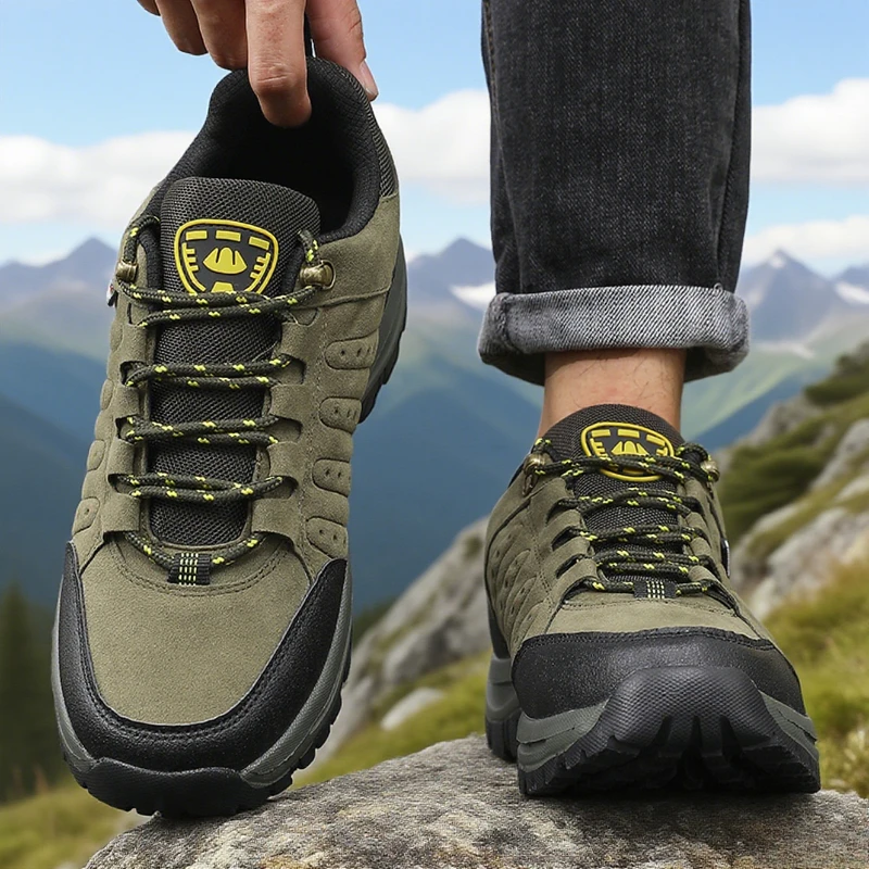 

New Classic Hiking Shoes for Men Outdoor Slow Running Low Cut Sneakers Waterproof Camping Mountaineering Hunting 2025 Men Shoes