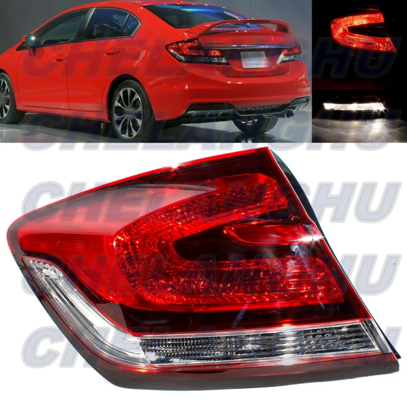 

LED Tail Light For Honda Civic Sedan 4-Door 2013 2014 2015 Left Outer Side Rear Lamp car assecories