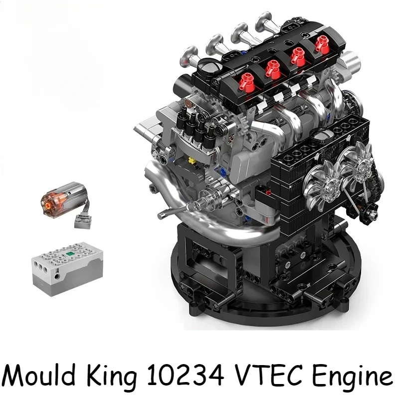 

Mould King 10234 Technical Car Engine Toys The Motorized VTEC Engine Building Block Assembly Car Brick Set Kids Christmas Gift