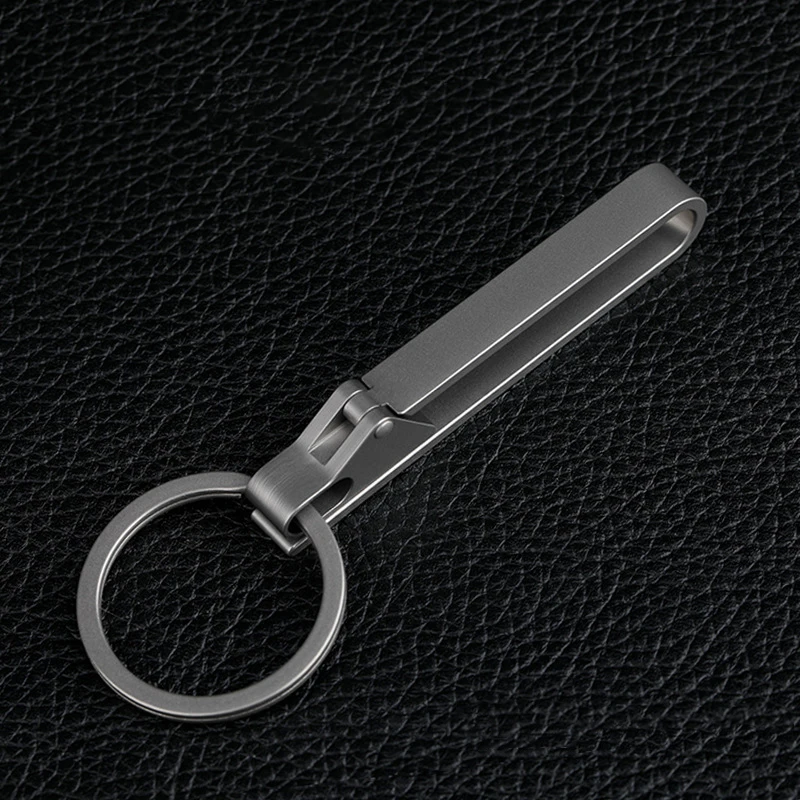 High Quality Titanium Alloy Belt Keychain Super Light Man Waist Hanging Car Key Chain Horseshoe Buckle Belt Hanging Buckle