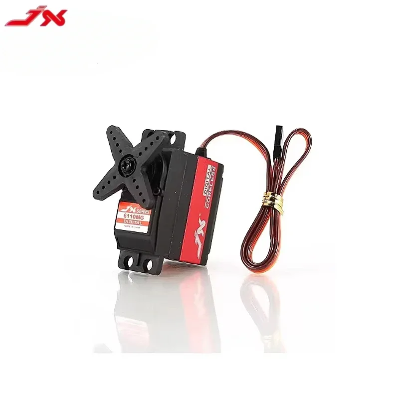 JX Servo PDI-6110MG أجهزة رقمية بدون قلب - 11 كجم @ 4.8 فولت 13 كجم @ 6 فولت 0.105 ثانية/60 ° ، 55 جرام ميتال جير JR موصل 300 هرتز أجزاء RC