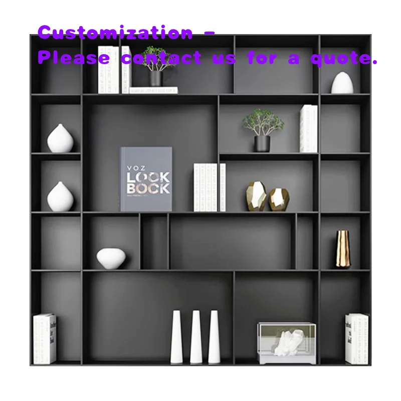custom.Customizable Size Simple Minimalist Aluminum Alloy Metal Plate Wall LED Display Bookcase Foldable Home Office Dining Ware
