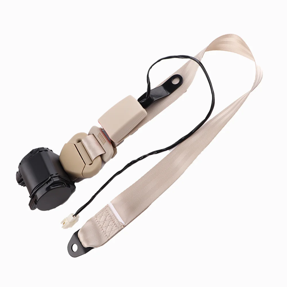 

3 Point Universal Safety Belt High Quality Seat Belts With Curved Rigid Buckle With Warning Cable Car Belt Accessories Afarnova