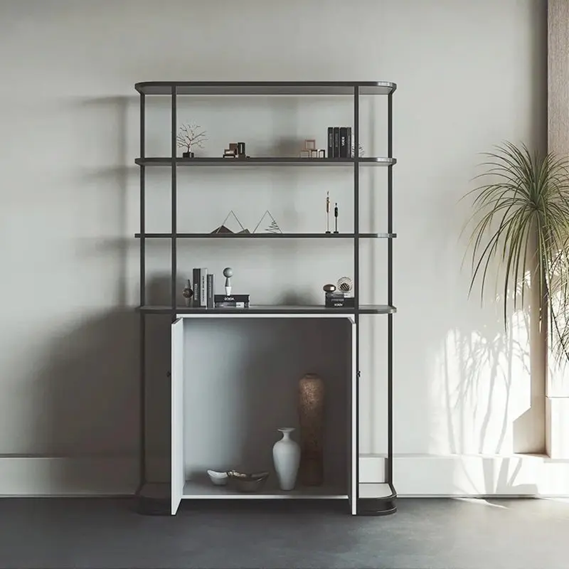 Minimalist shelf Floor partition Display rack Entrance wine Storage Modern bookshelf display Bogu customization