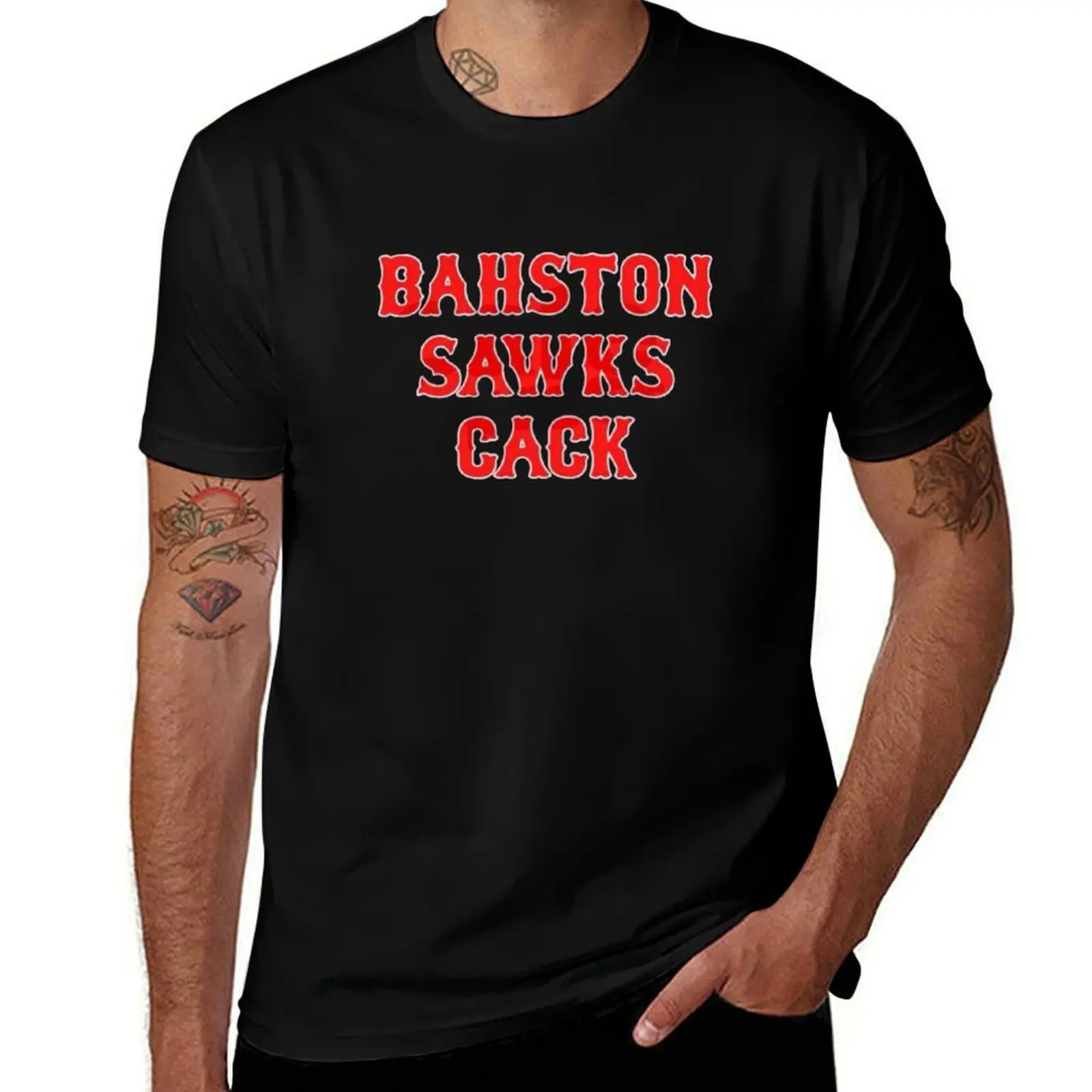 Bahston Sawks Cack T-Shirt Plus Size Quick Dry Sports Tee