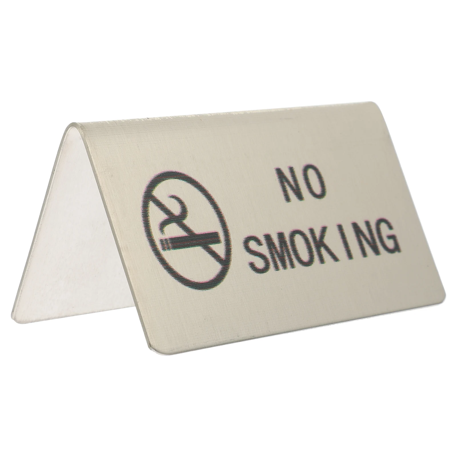 

Stainless Steel Board Indoor Table Top Sign No Smoking Indicator Signboard For Restaurant Office School Club Stackable