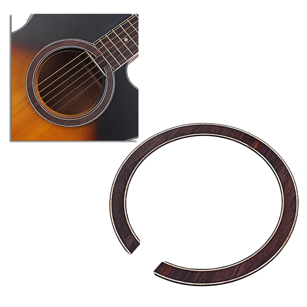 

High Quality Guitar Sound Hole Rosette Inlay Stickers Mosaic Classical Bamboo Cover 120x3mm Easy Apply Remove Accessories Guitar