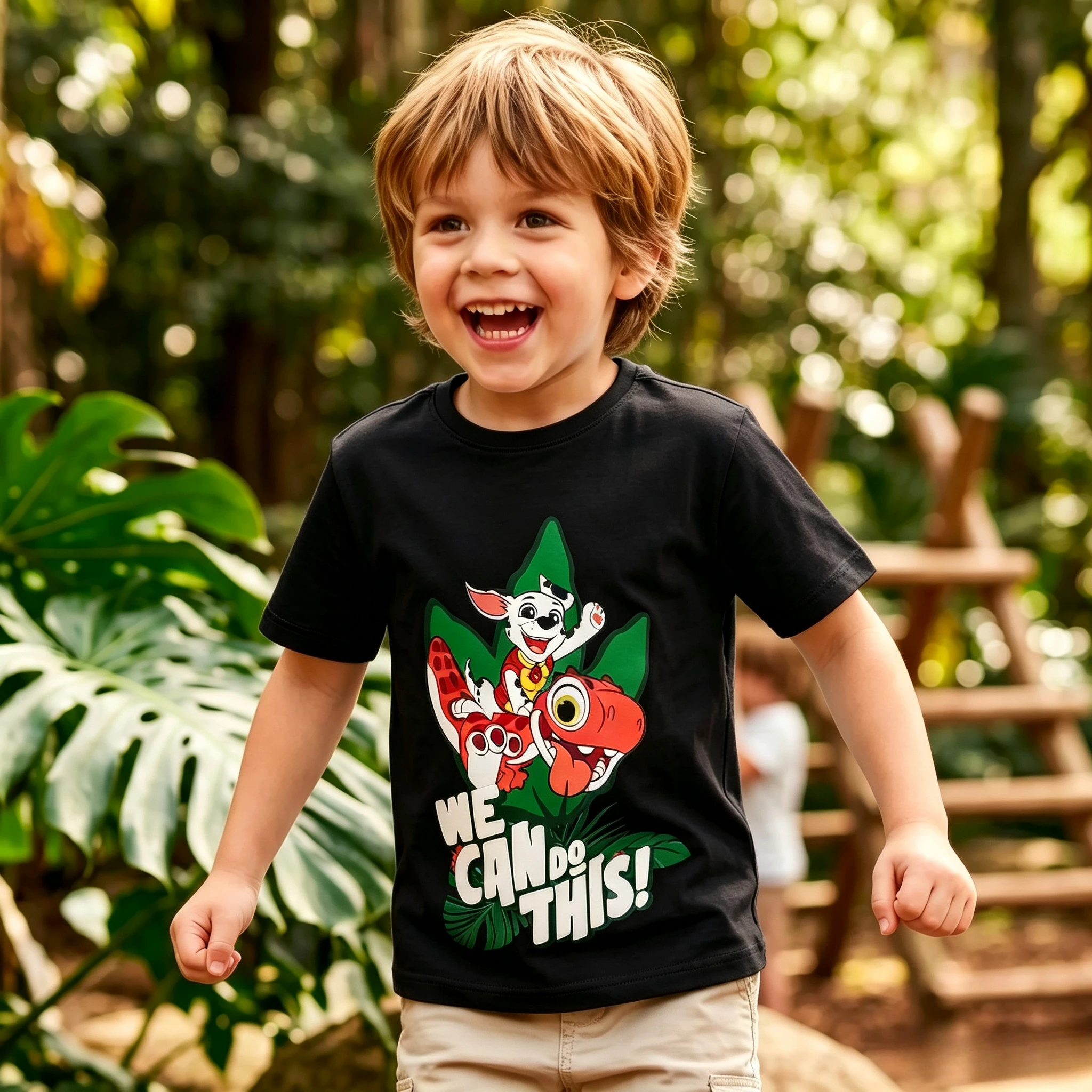 Boys Paw Patrol Dino Rescue Double‑Sided Print T‑shirt Kids Cartoon Dinosaur Cotton Short Sleeve Summer Tops