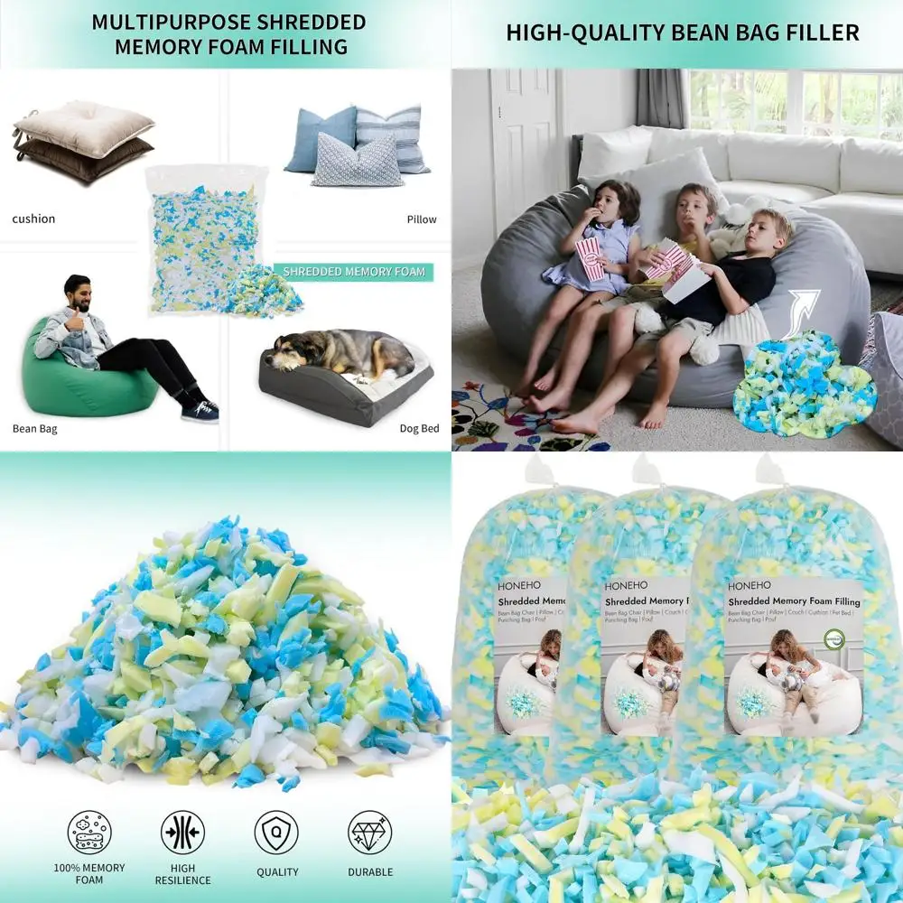 

Наполнитель пакетов премиум-класса из пены с эффектом памяти, 15 фунтов — идеально подходит для мешков с фасолью, подушек, мягких игрушек и многого другого