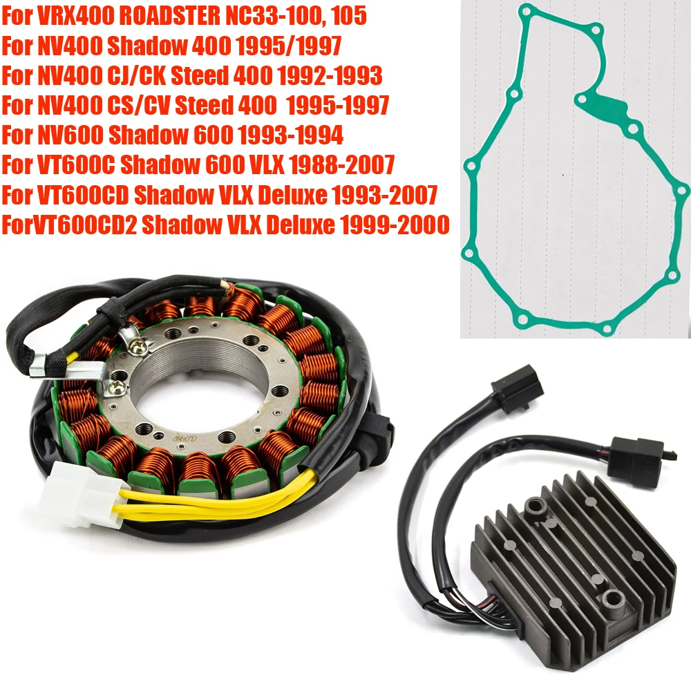 

NV 400 600 Regulator Rectifier Gasket Stator Coil For Honda VRX400 NV400 Steed 400 NV600 Shadow 600 VT600C VT600CD VT600CD2