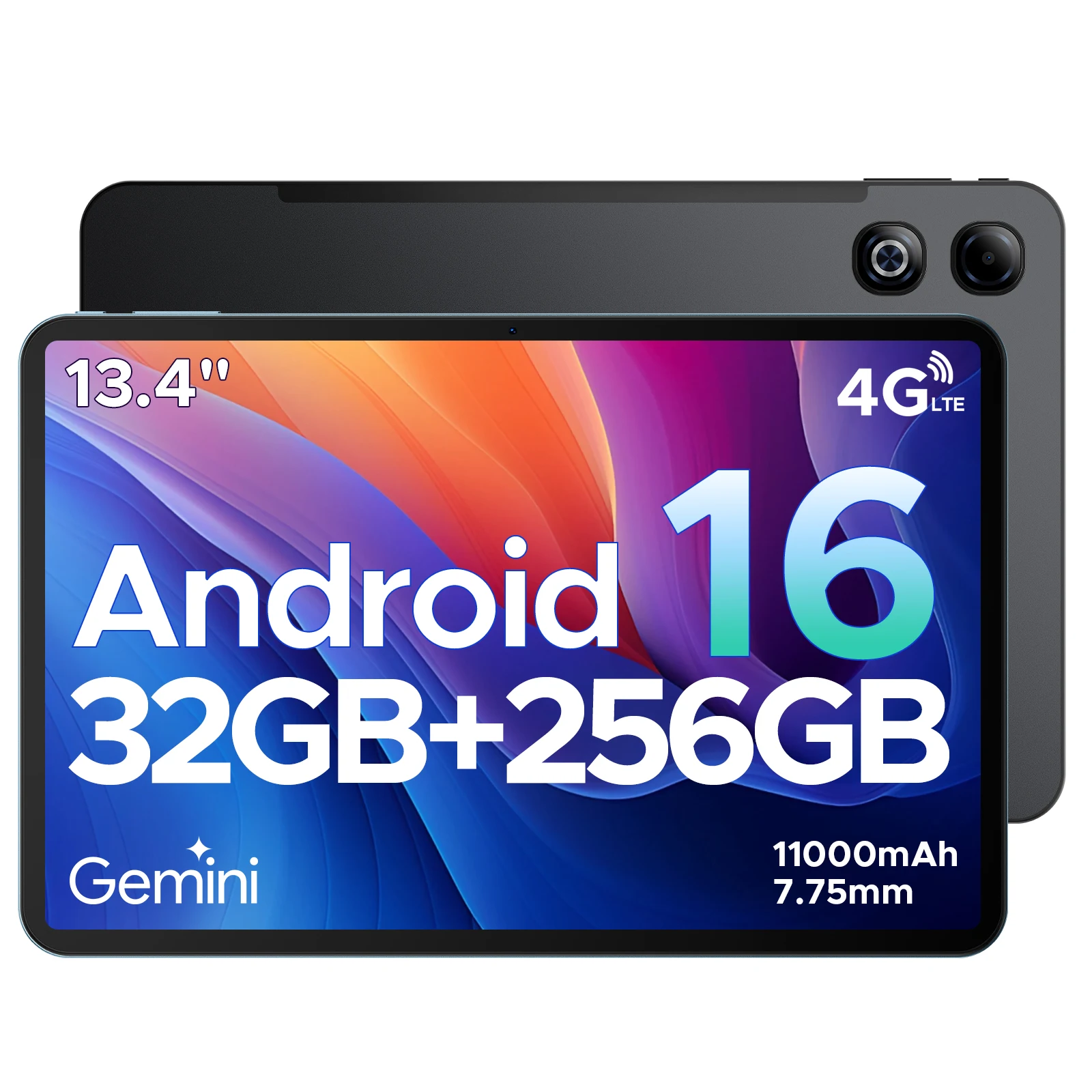 DOOGEE Tab G6 Max 2-in-1 Tablet PC 32GB/256GB 13,4'' FHD+ scherm Android 16 Gemini AI 11000mAh 7,7mm ultradun Widevine L1 - afbeelding 1
