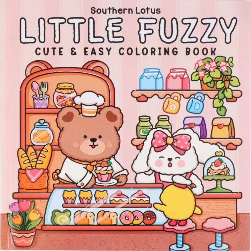 

LITTLE FUZZY для взрослых и подростков с маленькими пушистыми животными влюбленными моментами и уютными занятиями Colorin Book